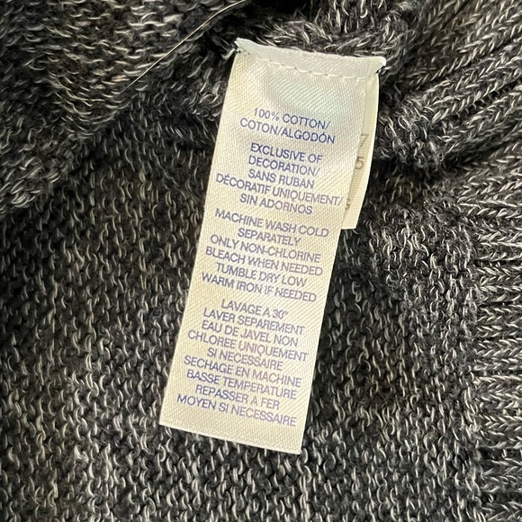 CHAPS Pullover Sweater | Men’s XXL | Gray with Brown Corduroy Patches at Sleeves - Picture 9 of 11